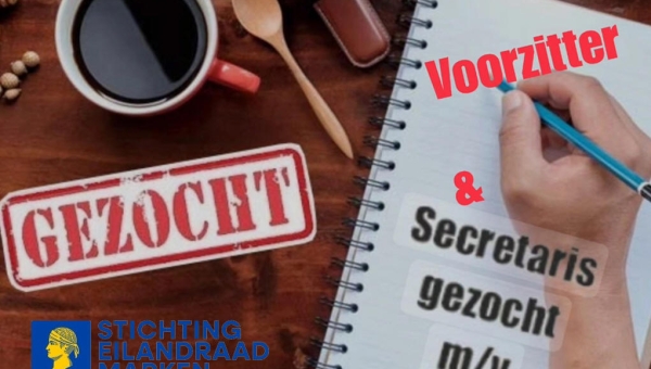 Eilandraad Marken zoekt Voorzitter &amp; Secretaris (M/V)