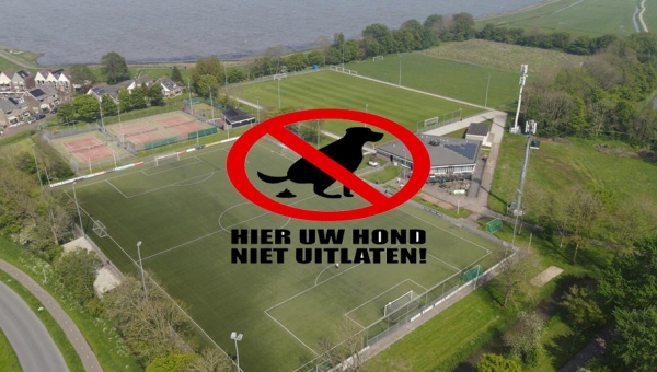 Het sportcomplex is geen hondenuitlaatcentrum