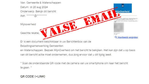 Let op: Nepmail uit naam van gemeenten en waterschappen.