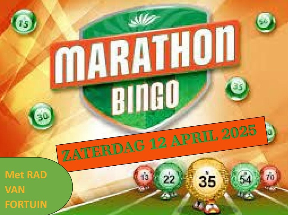 Zaterdag 12 april: Marathon Bingo in de Patmoskerk
