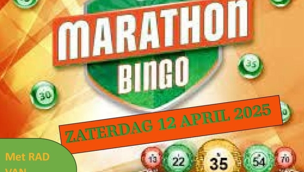 Zaterdag 12 april: Marathon Bingo in de Patmoskerk