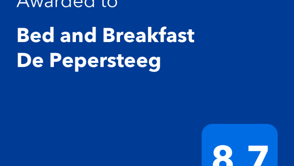 B&amp;B 'De Pepersteeg' beoordeeld met een 8,7 door Booking.com