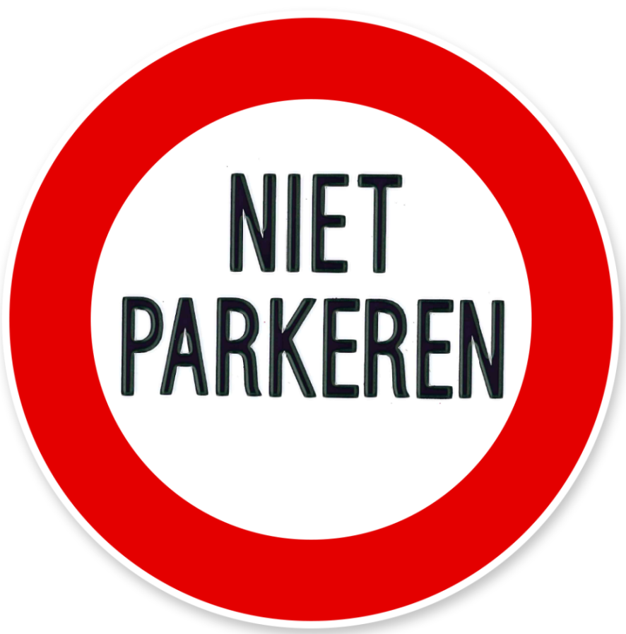 Verzoek: gelieve 'Niet Parkeren' rond de Zonnewijzer