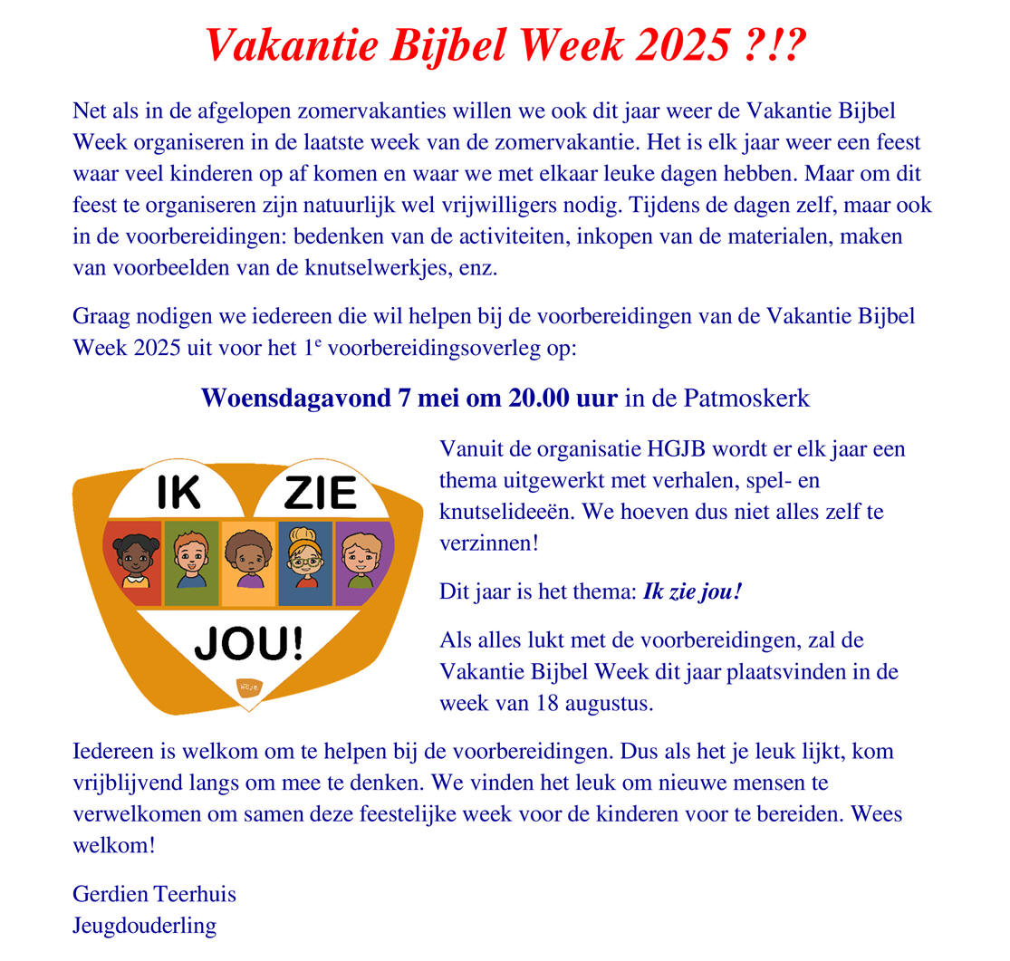 Vakantie Bijbel Week 2025 ?!?