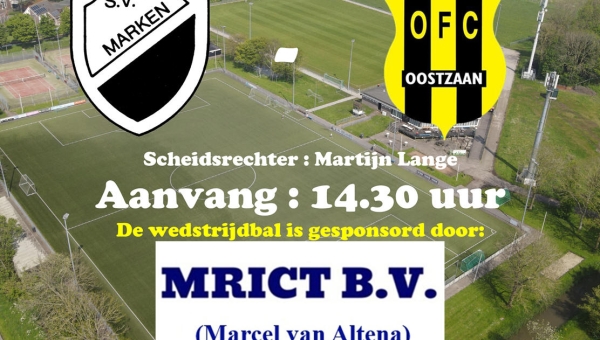 	Zaterdag 17 mei : Competitiewedstrijd S.V. Marken - OFC