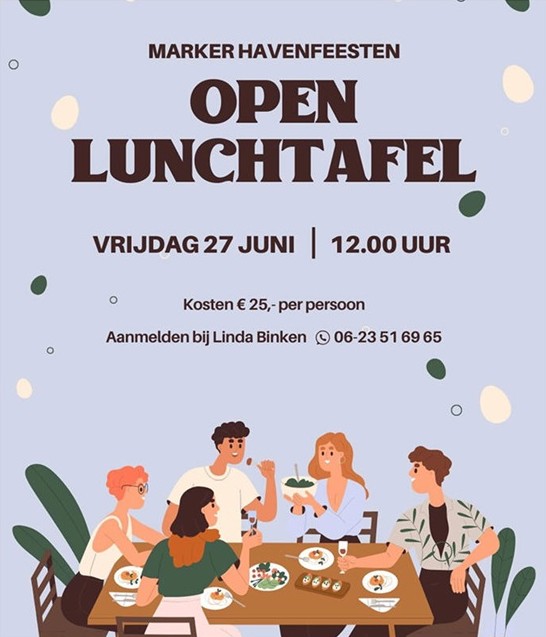 Open Lunchtafel tijdens de Marker Havenfeesten