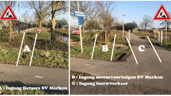Binnenkort gewijzigde ingangen Sportvereniging Marken