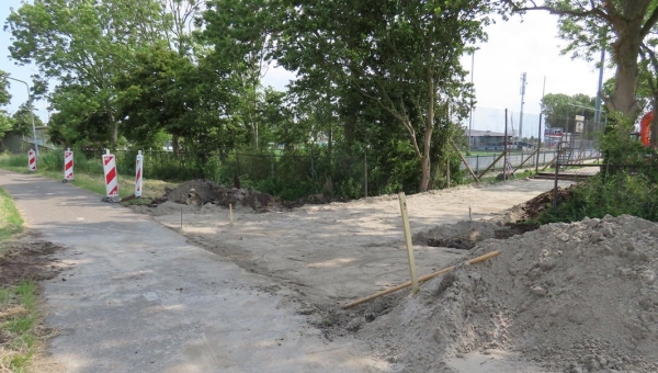 Nieuwe ingang voor fietsers/voetgangers naar S.V. Marken krijgt vorm