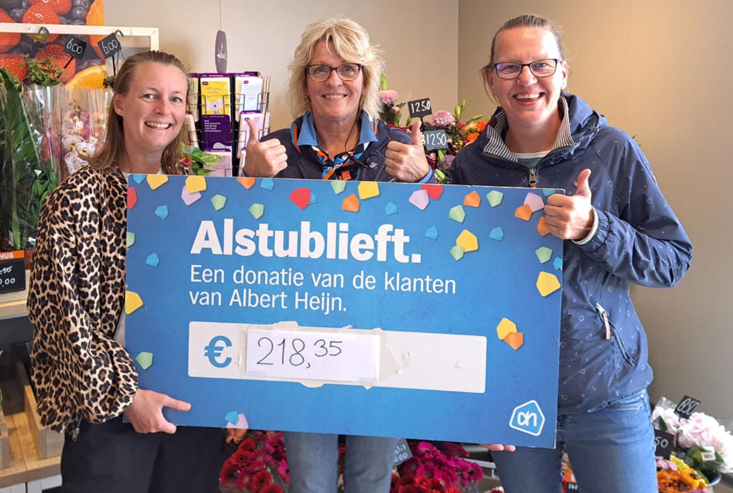 Statiegeldactie AH levert € 218,35 op voor Tennis Club Marken