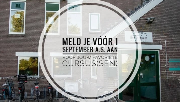 De laatste maand is ingegaan om je online aan te melden voor onze cursussen