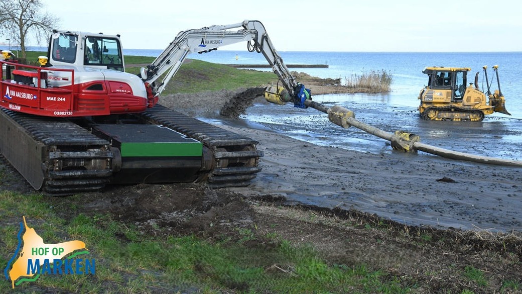 Dijkversterking Marken update Werkzaamheden botenstrand – Noordkade