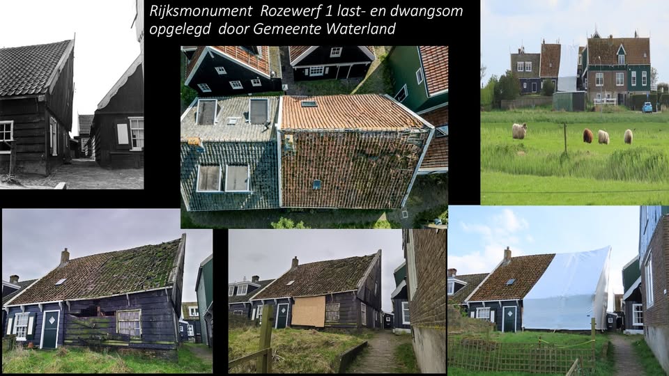 Gemeente Waterland grijpt in bij rijksmonument Rozewerf 1
