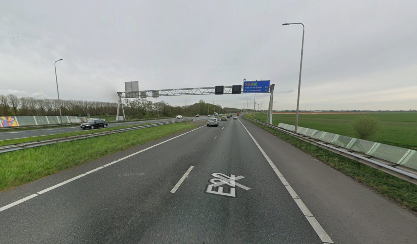 Nieuwe trajectcontrole op A7 tussen Hoorn en Purmerend gaat vandaag aan